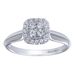 1/4CTW 14 Karat White Gold Diamond Halo Engagement Ring - 01A34-1078