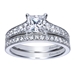 14k White Gold Diamond Straight Engagement Ring - 01I-1175