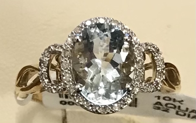 Aqua & Diamond Ring 