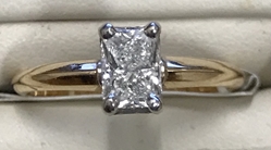 5/8ct Radiant cut diamond ring 