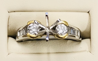 1/2ctw Diamond Engagement Ring Mounting 