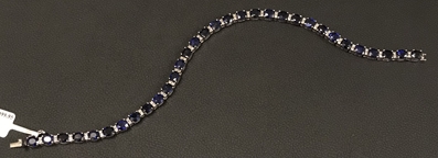 Diamond & sapphire tennis Bracelet 