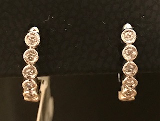 Diamond huggy earrings 