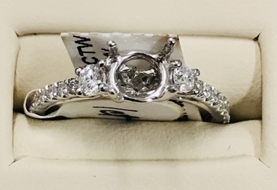1/3ctw Diamond Engagement Ring Mounting 