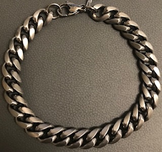 Inox Gun Metal Curb Link Bracelet 