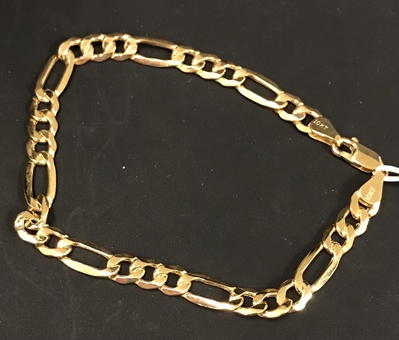 10k Figaro Link Bracelet 