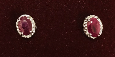 Ruby & Diamond Earrings 
