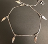 SS 9"+1" Feather Charm Anklet 