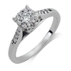 1/3CTW 14K White Gold Diamond Engagement Ring 