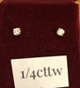 1/4cttw Diamond stud earrings 
