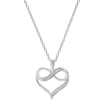 Silver infinity heart pendant 